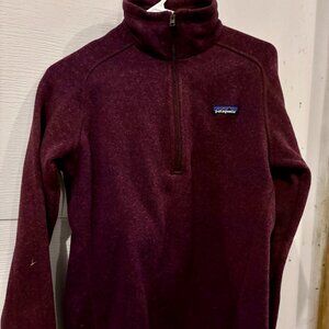 Patagonia Women's Better Sweater 1/4 Zip Pullover Chickory Red